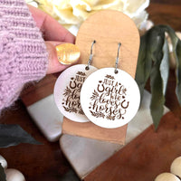 "Just a Girl Who Loves Horses" Wood Engraved Dangle Earrings