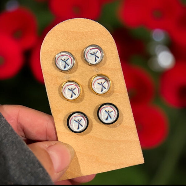 TAAF Cabochon Stud Earrings