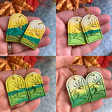 Sunset Cactus Polymer Clay Earring Dangles