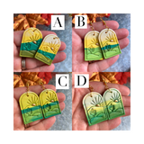 Sunset Cactus Polymer Clay Earring Dangles