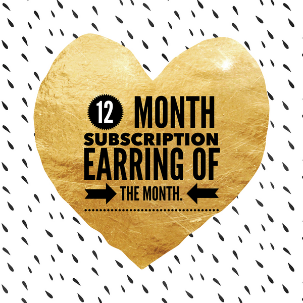 12 Month Subscription to the Earring of the Month Club